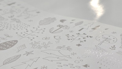 擬似エンボス印刷によるツルツルとザラザラの質感表現