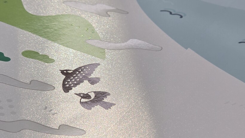 擬似エンボス印刷によるツルツルとザラザラの質感表現